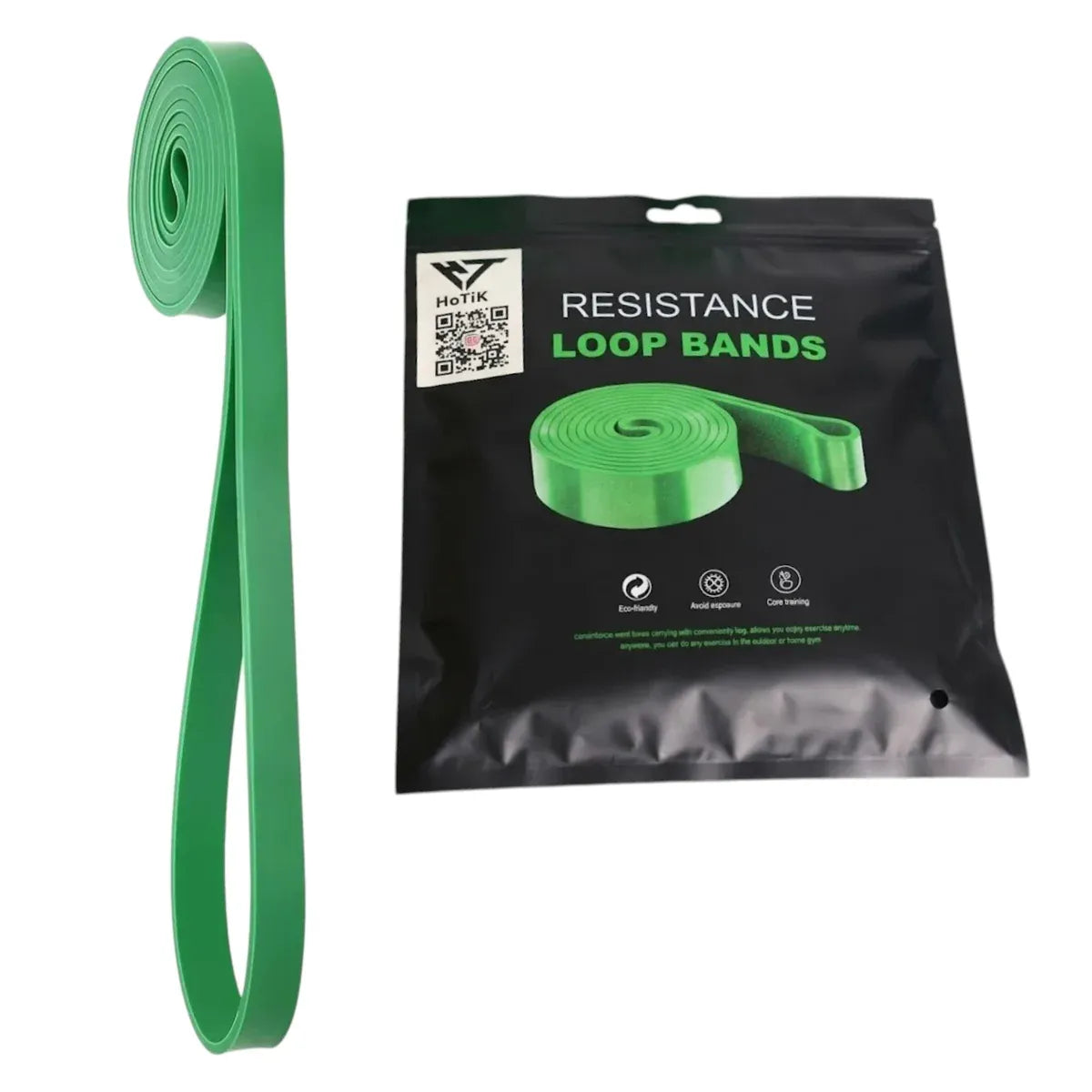 HoTiK Resistance Loop Band Extra Heavy Pull Up Green 4.5x44mm