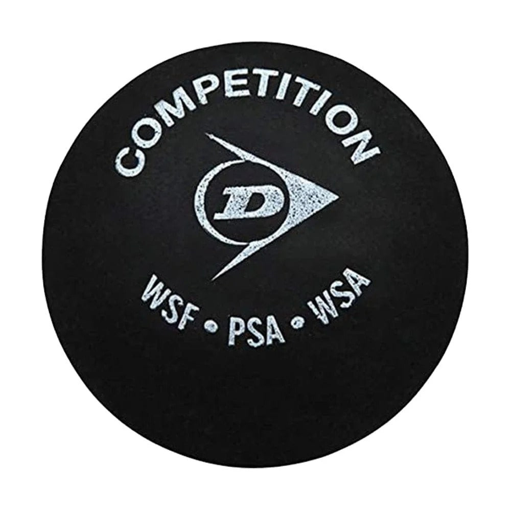 Dunlop Competition Squash Ball Single Yellow Dot Intermediate Players