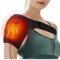 Electric Shoulder Heating Pad – USB Heated Brace Wrap | 3 Heat Settings | LED Button | Breathable Neoprene | Pain Relief Therapy