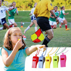 Plastic Sports Whistles with Lanyard 1Pcs – 5 Colors | Kids, Students & Coaches | Football Training | Pack of 10