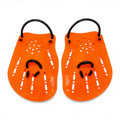 Emma SP02 Swimming Hand Paddles Large – Perforated Silicone Swim Paddles | 3 Colors | Orange Black Blue | Upper Body Strength Training