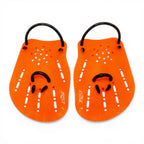 Emma SP02 Swimming Hand Paddles Large – Perforated Silicone Swim Paddles | 3 Colors | Orange Black Blue | Upper Body Strength Training