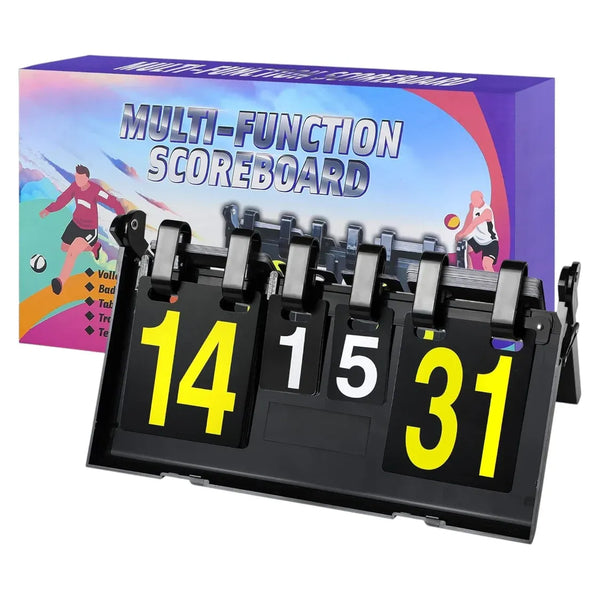 Multi-Function Scoreboard 504 – Flip Score Board for Volleyball, Badminton, Table Tennis, Football & Multi Sports