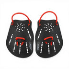 Emma SP02 Swimming Hand Paddles Large – Perforated Silicone Swim Paddles | 3 Colors | Orange Black Blue | Upper Body Strength Training