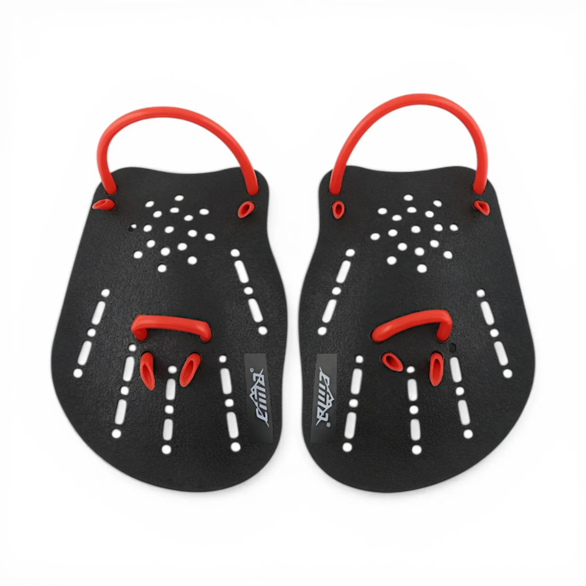 Emma SP02 Swimming Hand Paddles Large – Perforated Silicone Swim Paddles | 3 Colors | Orange Black Blue | Upper Body Strength Training
