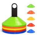 Football Marker Disc Cones 28g – Pack of 50 with Carry Holder | 5 Colors | Football Training & Sports