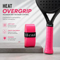 Heat Overgrip X Long Badminton Racket Grip – 5pc Box | Anti-Slip Sweat Absorbent | Hot Pink | Maximum Grip Maximum Control