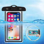 Waterproof mobile pouches in 7 colors - blue pink orange yellow green purple white transparent PVC