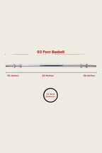 Weight Lifting Barbell Standard 3 Feet 1-Inch Diameter