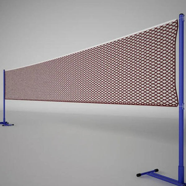 Badminton Net with Poles & Crystal Carry Bag – 20.6’x2.6’ | Diamond Mesh | Adjustable Blue Poles | Indoor & Outdoor