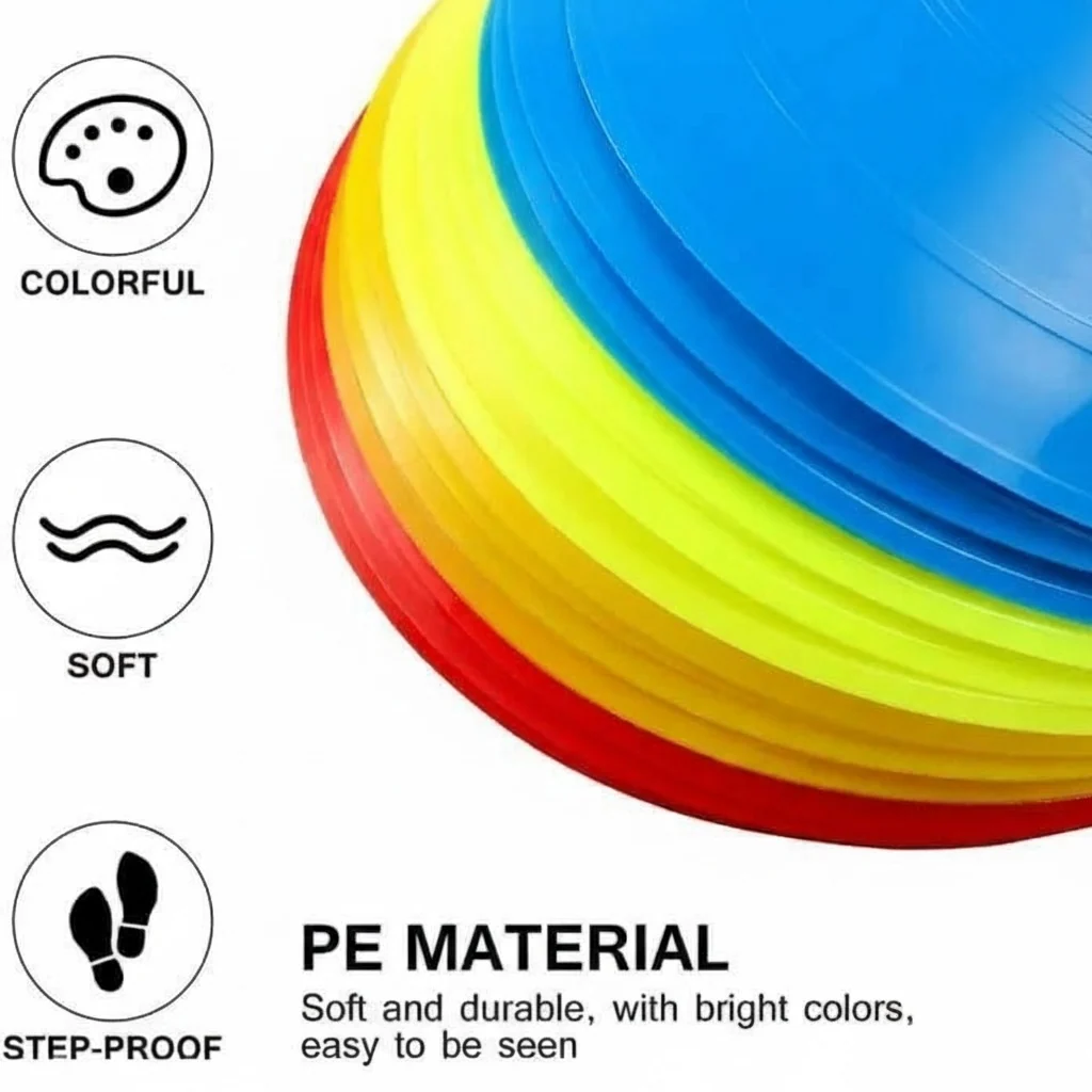 Step-Proof Soccer Disc Cones Set with Holder