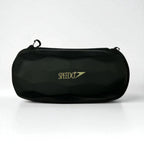 Speedo black hard EVA case with gold Speedo logo - premium goggle storage case