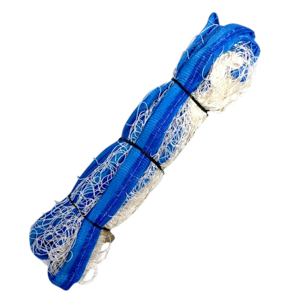 Badminton Net BA2 Blue Patti – Full Court Width | White Nylon Mesh | Blue PVC Border Tape | Indoor & Outdoor