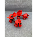 Blue Ocean kids quad roller skates pair showing lace and velcro closure with 4 solid wheels