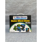 Blue Ocean kids quad roller skates side view showing adjustable frame and solid wheels