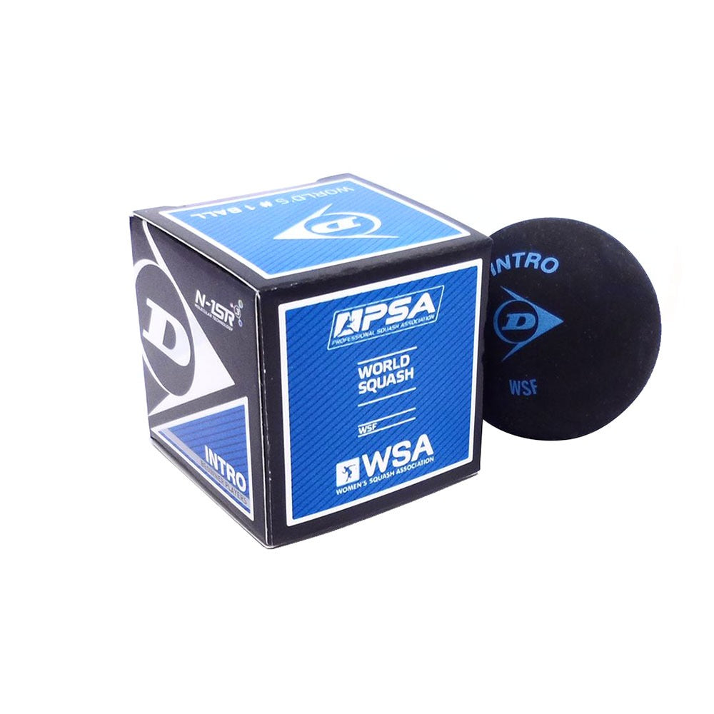 Dunlop Intro Squash Ball Blue Dot Beginner WSF PSA WSA Approved