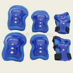 ABT Sports 6-piece protective gear set - knee pads, elbow pads and wrist guards laid flat