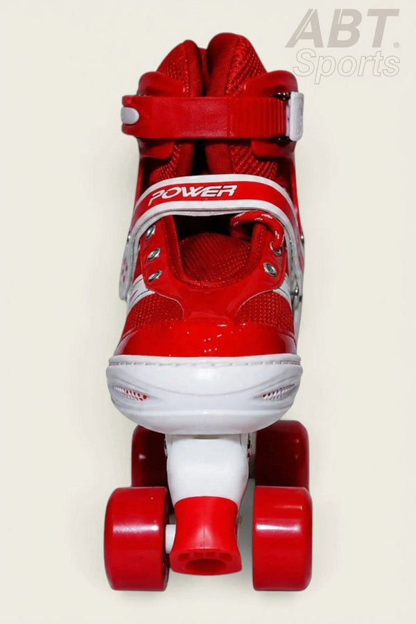 POWER Quad Roller Skates – Classic 4-Wheel Design | High-Cut Boot with Toe Stop