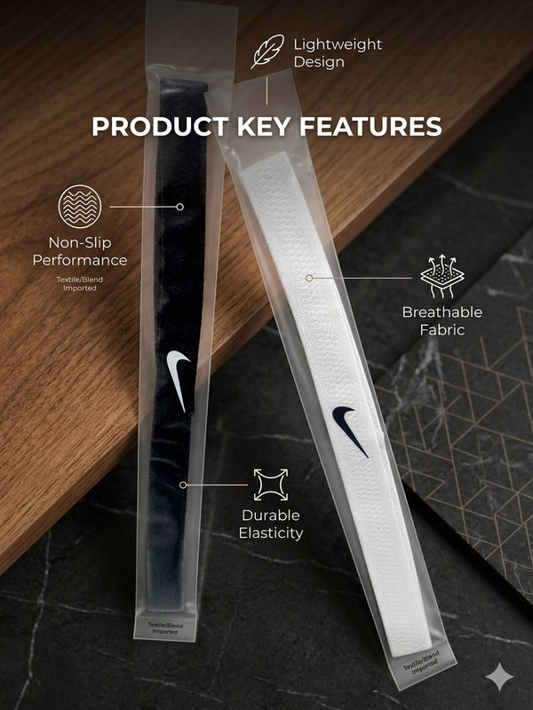 Nike Sports Headband Non-Slip Performance Elastic Hair Band